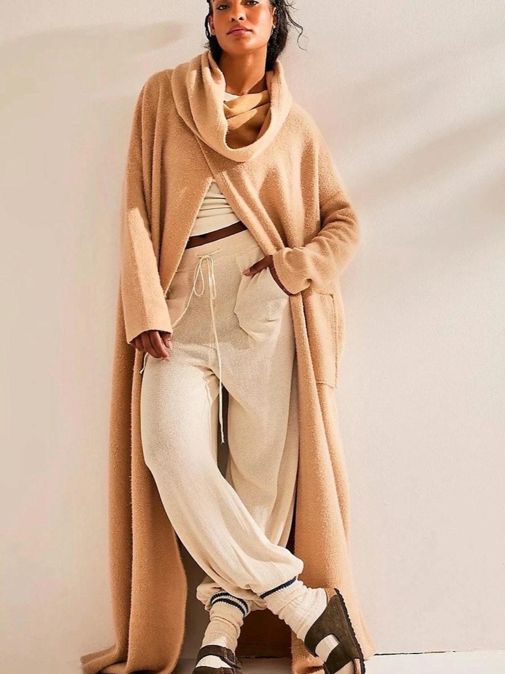 Free People free-est "OMG Pullover" Ultra-Oversized Maxi Sweater Coat